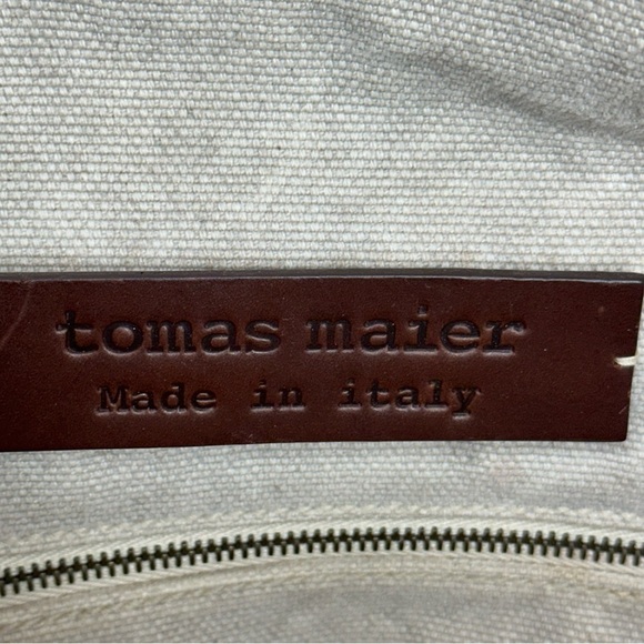 Tomas Maier Beige Canvas And Studded Leather Tote Bag - Picture 11 of 16